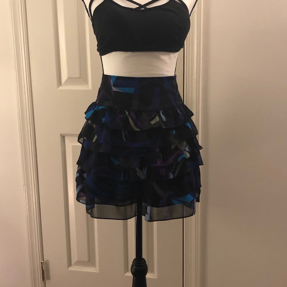 Express high waisted ruffle skirt
